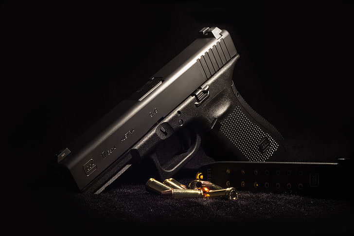 background, Austria, cartridges, Glock 17, self-loading pistol