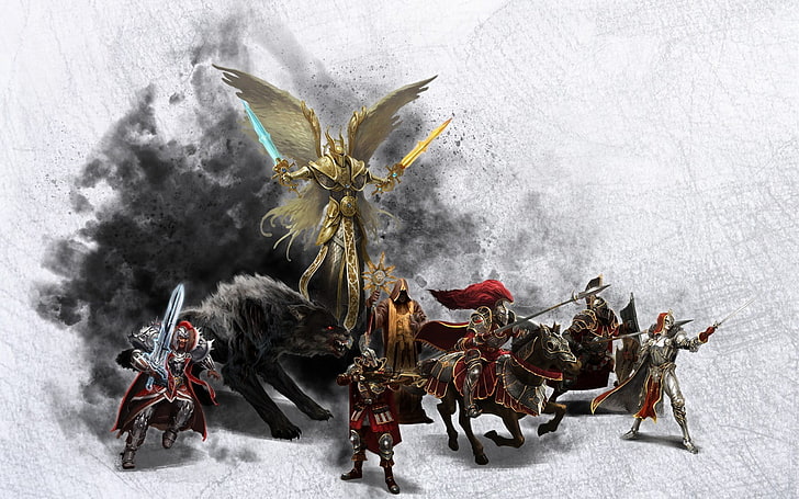 Four Horsemen digital wallpaper, Heroes of Might and Magic, art and craft, HD wallpaper