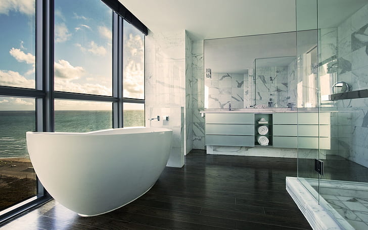 Coll Bathroom Design, interior design, home design, HD wallpaper