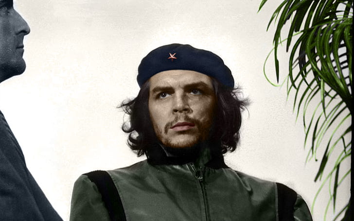 Che Guevara, colorized photos, hat, beards, men, historic, HD wallpaper