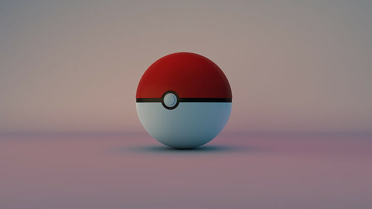 Pokémon, red, orange, bright, Cinema 4D, Poké Balls, render, HD wallpaper