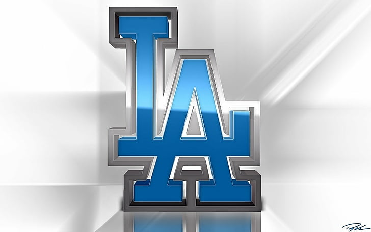 Baseball, Los Angeles Dodgers, sign, blue, communication, arrow symbol