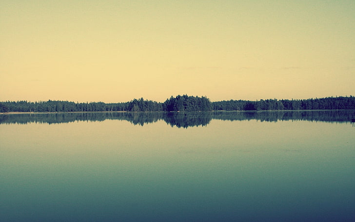 calm water, landscape, nature, tranquility, lake, tranquil scene, HD wallpaper