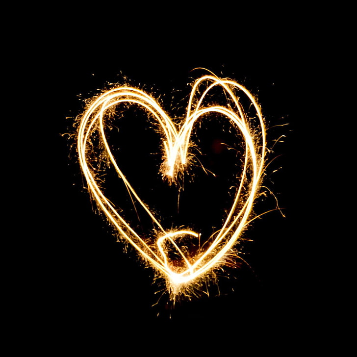 heart, lightpainting, painting with light, sparkler, sparklers