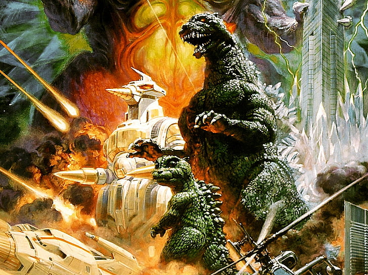 Godzilla, Godzilla vs. Space Godzilla, HD wallpaper