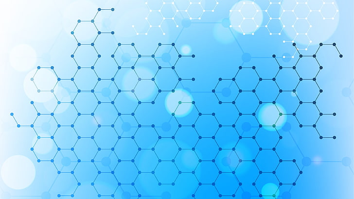 HD wallpaper: honeycomb, hexagon, dot, mesh, web, net, network, blue,  science | Wallpaper Flare