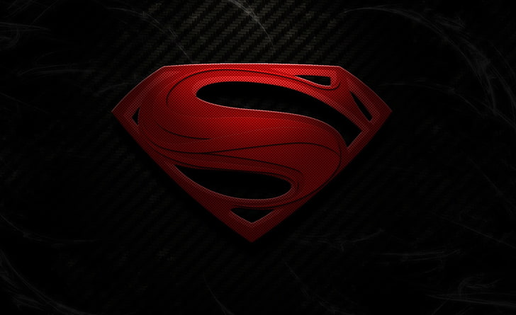Man of Steel - Hope, Superman logo, Movies, red, no people, close-up, HD wallpaper