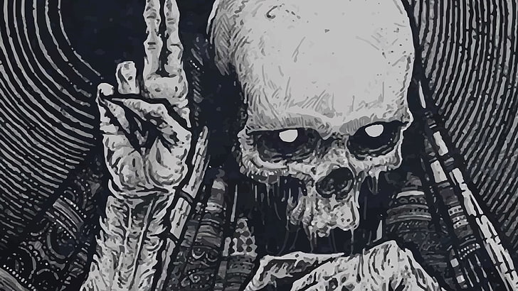 skeleton illustration, gray skeleton illustration, death, skull