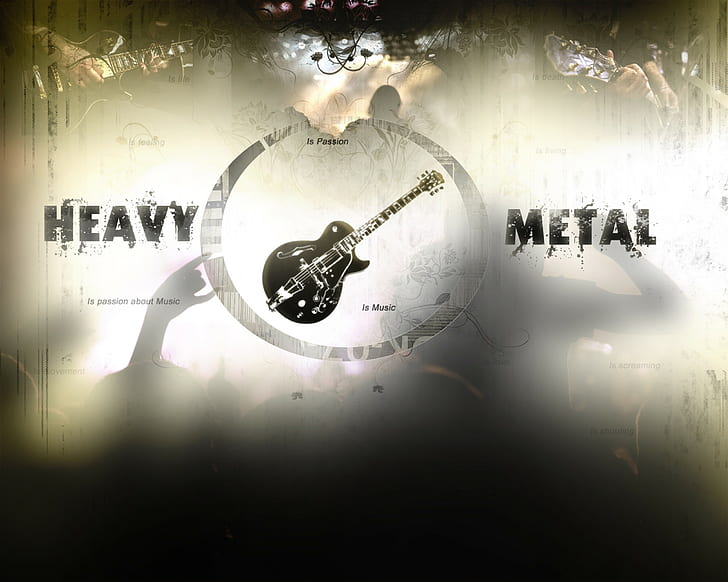 metal, metal music, artwork, guitar, HD wallpaper