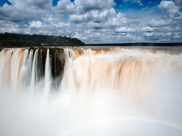 niagara falls during daytime, Iguazu Falls, waterfall, Wasserfall, HD wallpaper