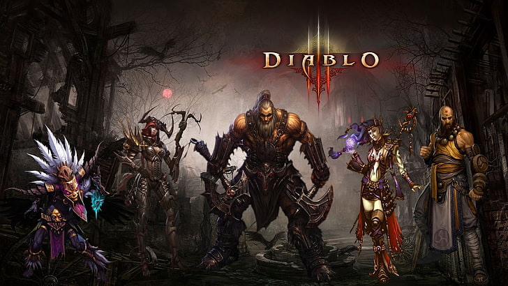 Diablo 3 digital wallpaper, Diablo III, human representation