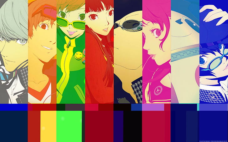 Persona, Persona 4, Chie Satonaka, Kanji Tatsumi, Kuma (Persona), HD wallpaper