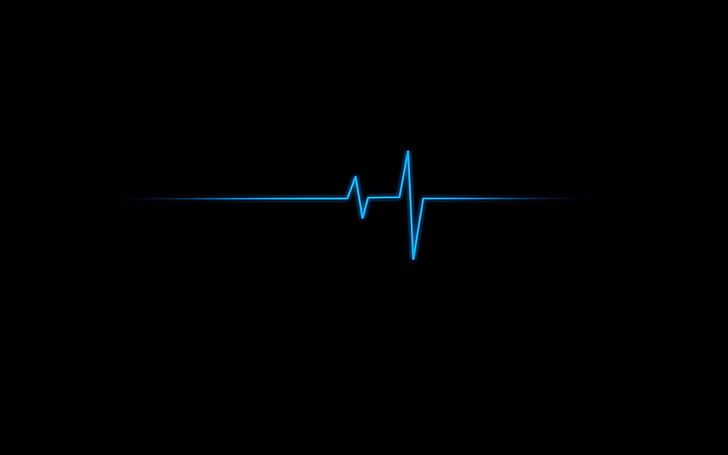 blue lifeline illustration, pulse, obika style, pulse Trace, pulsating, HD wallpaper