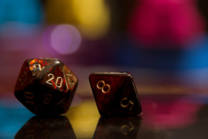 two red dices, legends, yore, dandd, dungeons and dragons, 20 sided