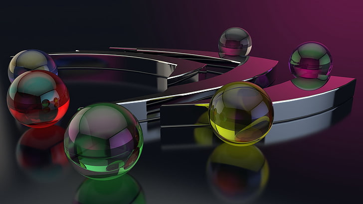 Nvidia logo, balls, form, glass, surface, gloss, sphere, three-dimensional Shape, HD wallpaper