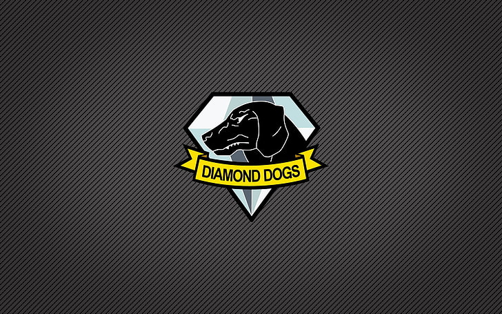 Metal Gear Solid, Black, Diamond, Dog, Logo, Metal Gear Solid V: The Phantom Pain, HD wallpaper