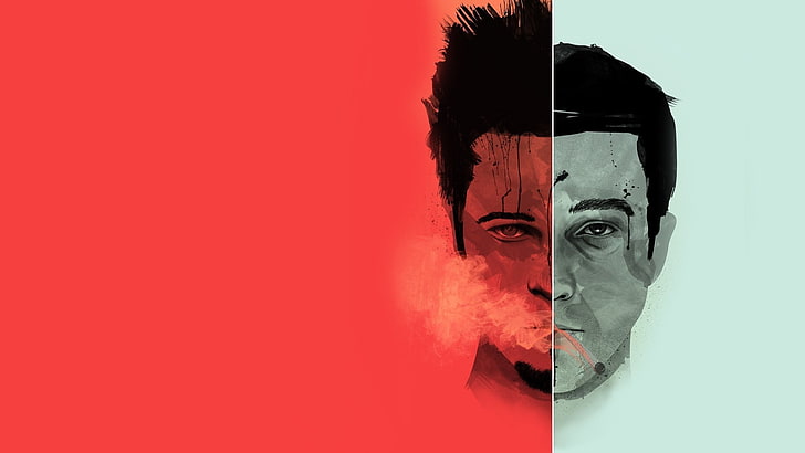HD wallpaper: man's face illustration, Fight Club, movies, Brad Pitt, Tyler  Durden | Wallpaper Flare