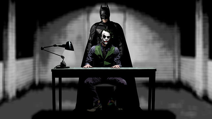 Batman The Dark Knight Joker DC Desk HD, movies, HD wallpaper