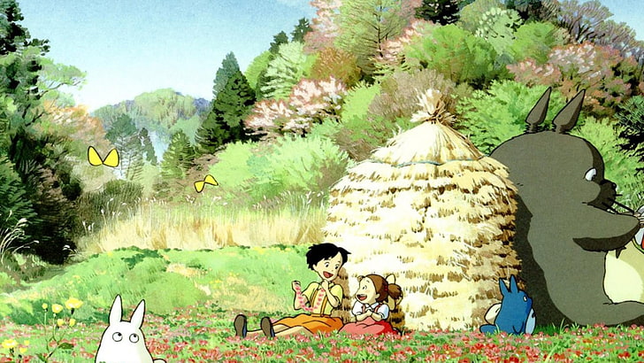 My Neighbor Totoro illustration, Studio Ghibli, plant, tree, day, HD wallpaper