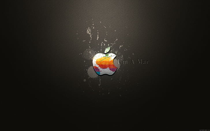 I'm a mac, apple logo, brand, HD wallpaper
