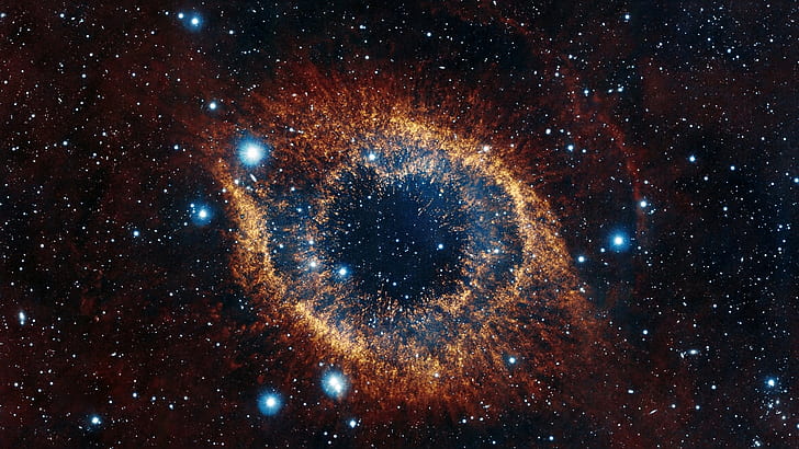 helix nebula, space backgrounds, stars, explosion, brilliance, HD wallpaper