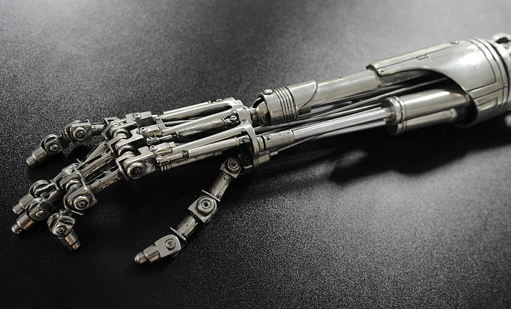 black and gray clarinet with case, movies, Terminator, endoskeleton, HD wallpaper