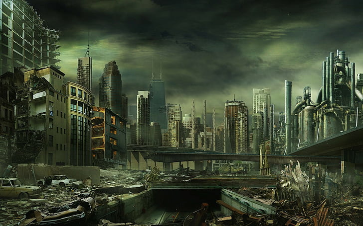 apocalyptic, Dystopian, Futuristic, HD wallpaper