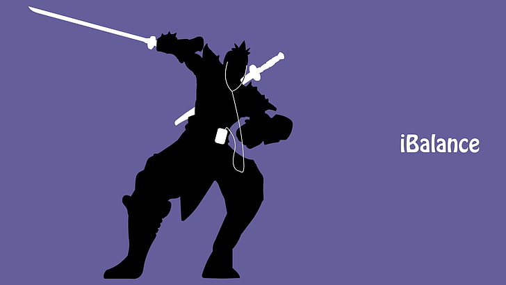 silhouette of warrior, League of Legends, Shen, video games, studio shot