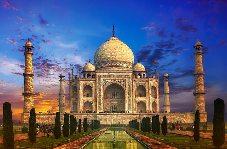 castle, India, monument, temple, Taj Mahal, The Taj Mahal, Agra, HD wallpaper