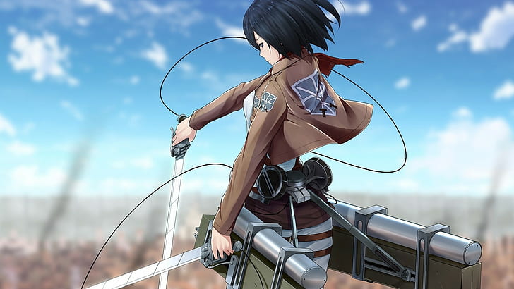 Mikasa Ackerman, Shingeki No Kyojin, Swords, HD wallpaper