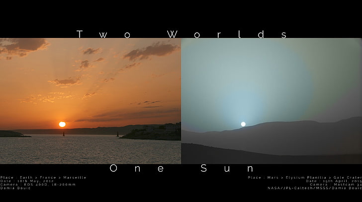 Mars, Sun, world, sky, sunset, scenics - nature, no people, HD wallpaper