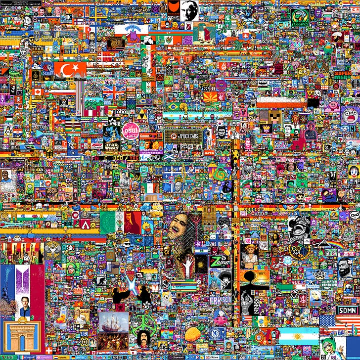 pixelwar, reddit place, HD wallpaper