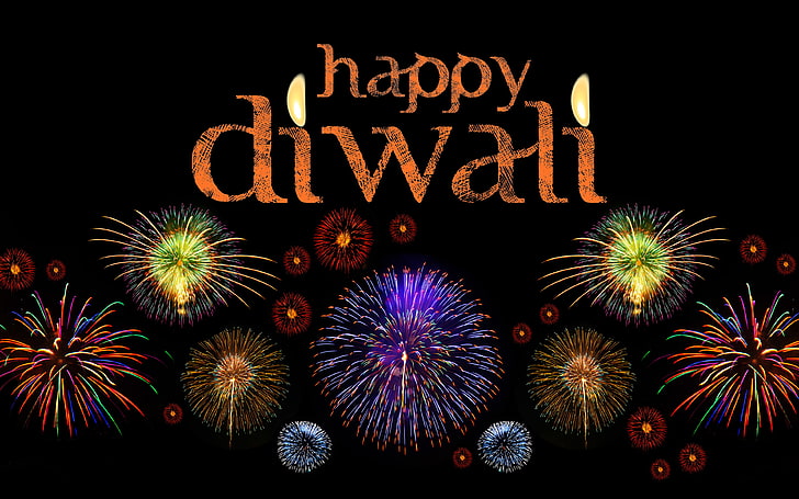Happy Diwali HD 5K, text, western script, no people, celebration, HD wallpaper
