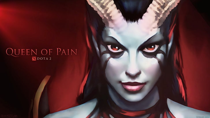 Dota, Defense of the ancient, Queen of Pain, video games, portrait