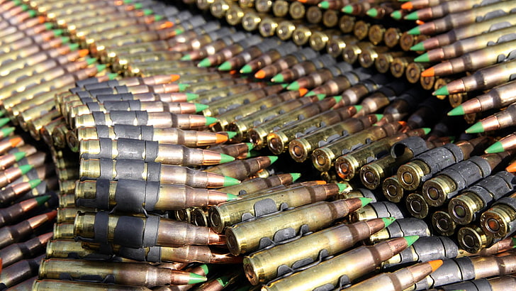 brown ammunition lot, military, weapon, large group of objects, HD wallpaper
