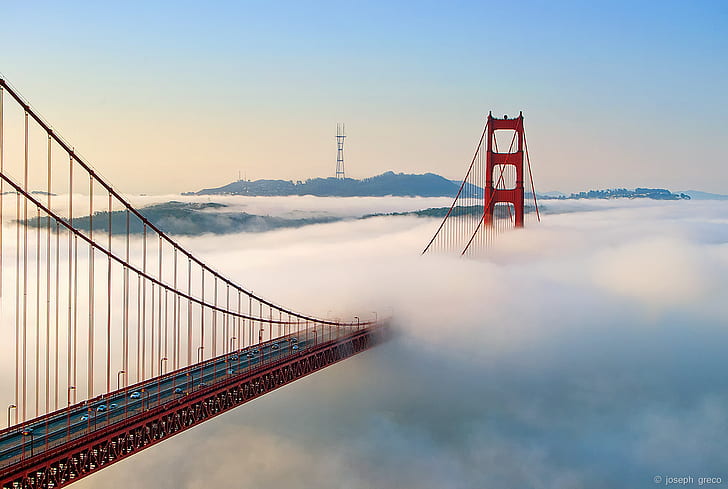 bridge, USA, Golden Gate Bridge, sky