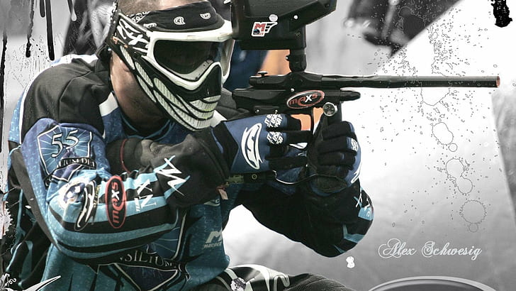 action, extreme, gun, paint, paintball, strategy, weapon, HD wallpaper