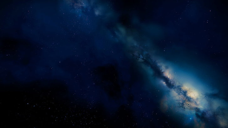 blue milky way, Destiny 2, video games, space, astronomy, night, HD wallpaper
