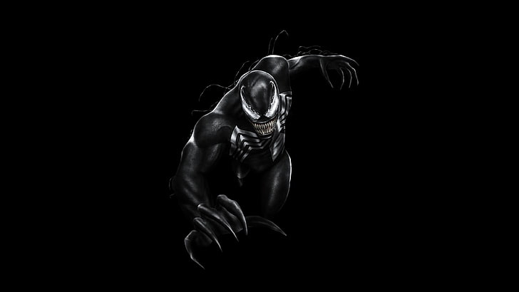 HD wallpaper: Venom, Dark background, Black, 4K | Wallpaper Flare