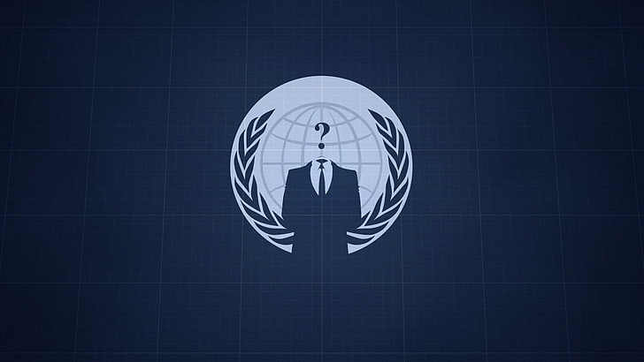 Anonymous logo, minimalism, technology, sphere, shape, globe - man made object, HD wallpaper