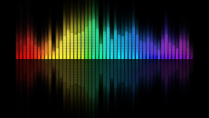 1920x1080 px background Bar black Equalizer graph multicolor music rainbows People Actors HD Art