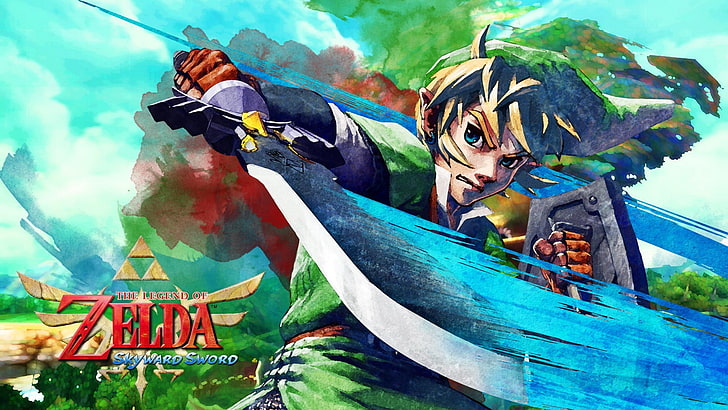 Link illustration, The Legend of Zelda, the legend of zelda: skyward sword