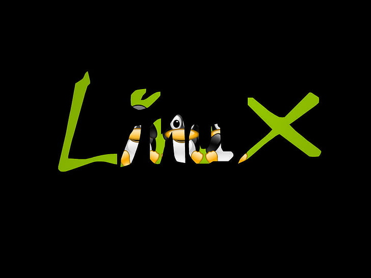 Linux Black Background, Linux text, Computers, linux ubuntu, studio shot, HD wallpaper