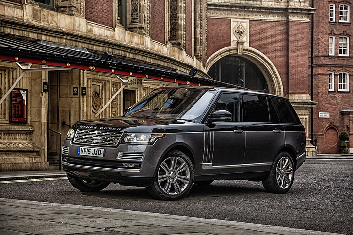 gray and black Range Rover SUV, Land Rover, SVAutobiography, architecture, HD wallpaper