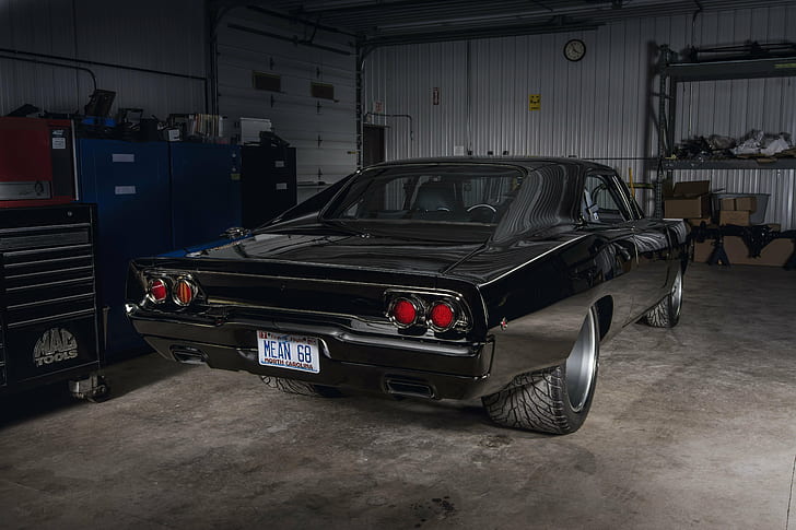 muscle cars old car Dodge Charger RT Dodge Charger R/T 1968 American cars Dodge Garage, HD wallpaper