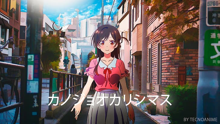 street art, anime girls, Kanojo, Okarishimasu (Rent-a-Girlfriend), HD wallpaper