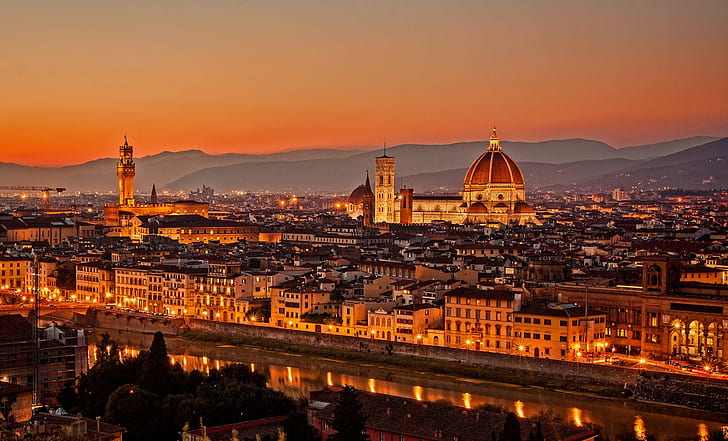 photography, Florence, Italy, sunset