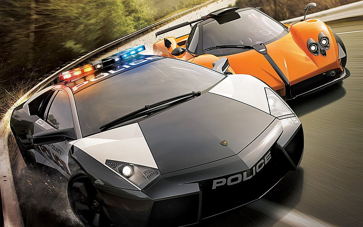 gray and black car poster, Need for Speed, Need for Speed: Hot Pursuit, HD wallpaper