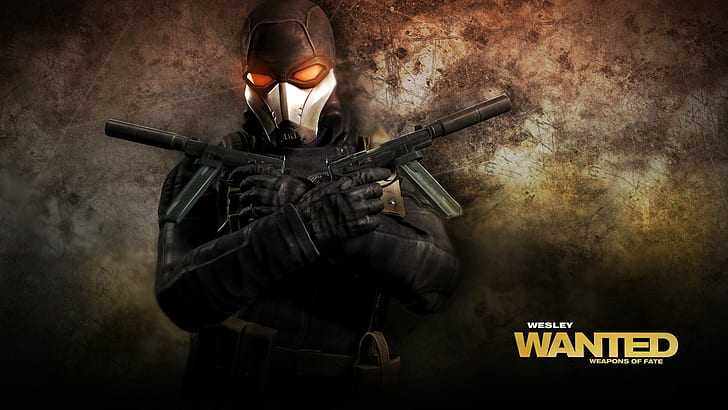 gun, Assassin, man, Weapon, Wanted Weapons of Fate, Mask, Game, HD wallpaper