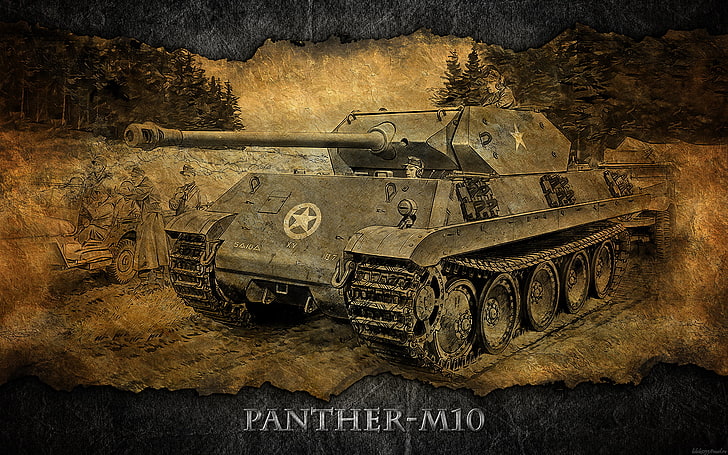 Panther-M10 wallpaper, Germany, art, tank, tanks, WoT, World of Tanks HD wallpaper
